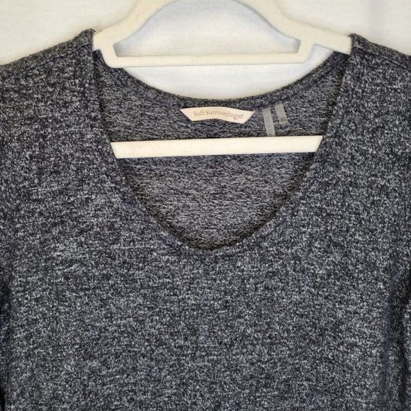 Soft Surroundings Women's XS Sweater Gray Pullover Long Sleeve - Picture 3 of 5